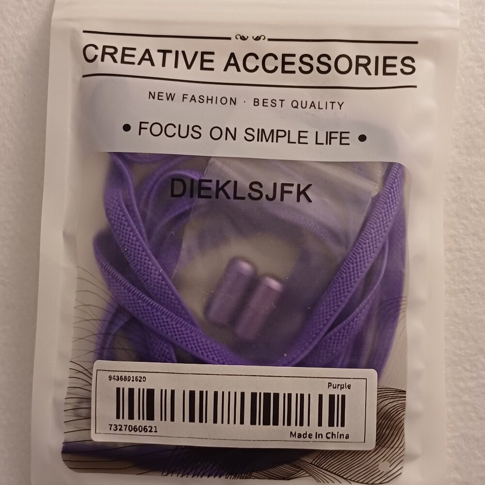 NWT Shoelaces No Tie Tie-less Tieless No Lace Shoe Lace Tennis Shoes Sneakers PR